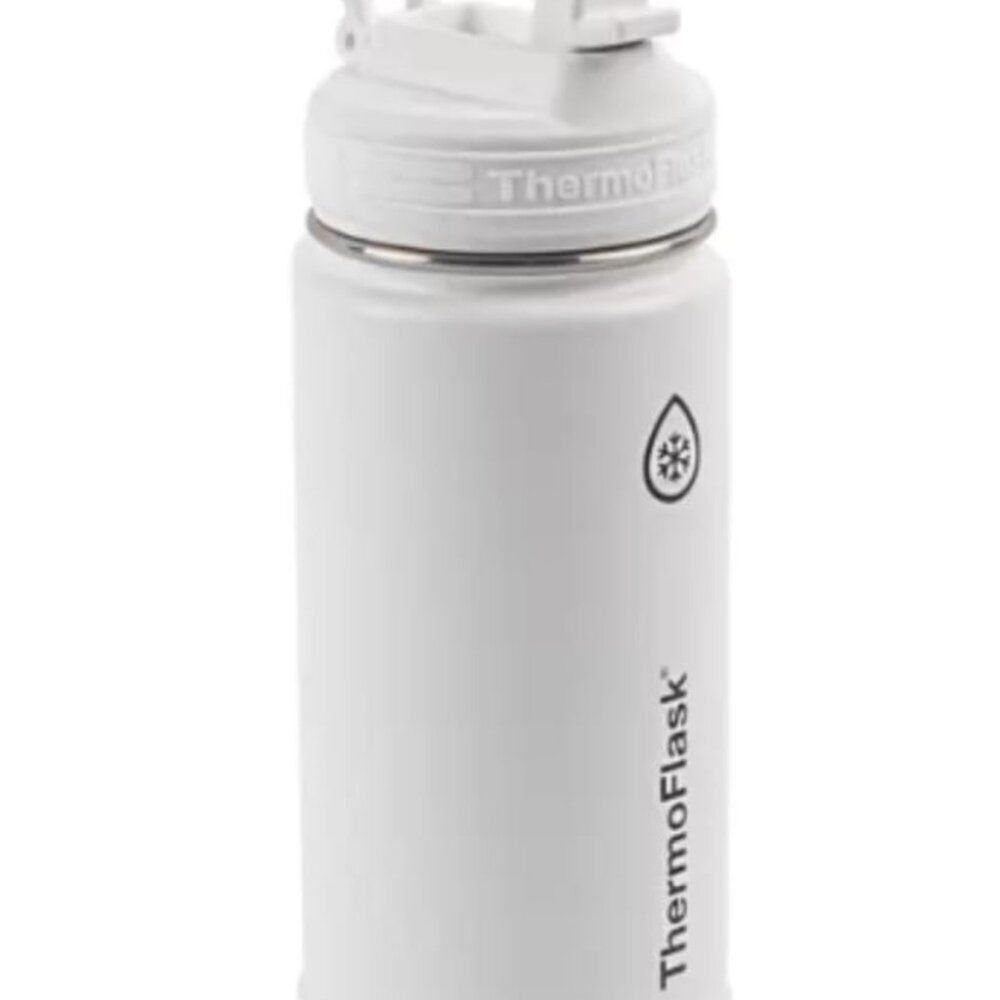 Thermoflask Double-Set 16 oz Stainless Steel Bottles (White/Blue) - Picture 4 of 5